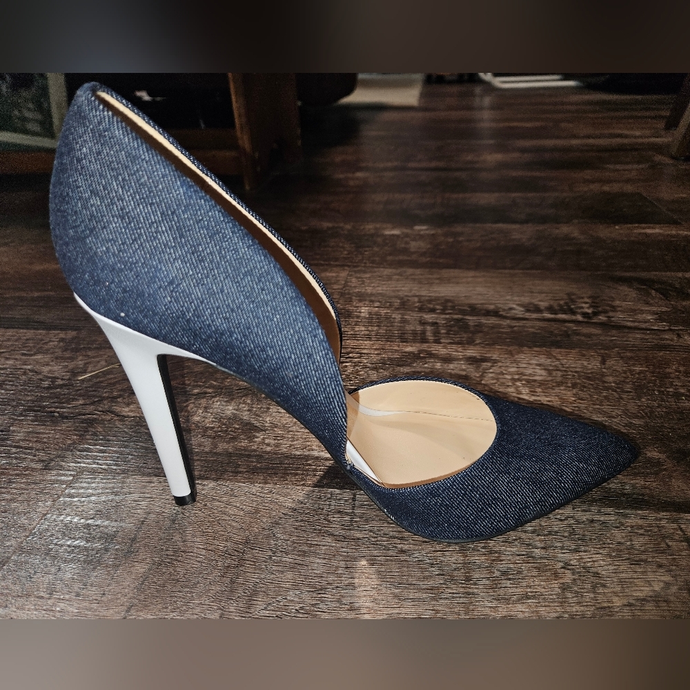 Denim heels